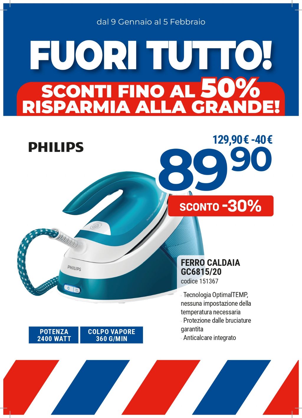FERRO A CALDAIA PHILIPS CG6815/20